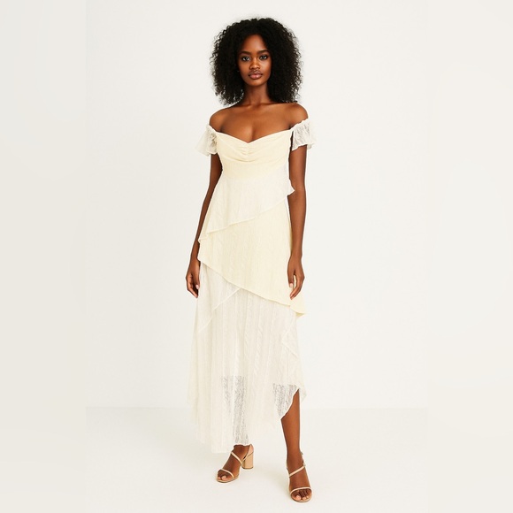 House of Harlow 1960 Dresses & Skirts - NWOT REVOLVE HOUSE OF HARLOW 1960 Tiered Lace Maxi Dress Ivory S